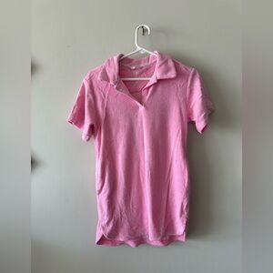 Athleta Girl pink fleece Jump In dress or swim cover up M 8-10 nwot